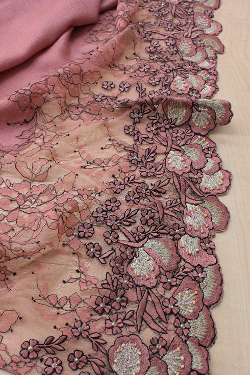Dainty Petals Wool Silk Stole